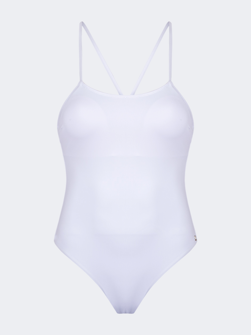 Oil And Gaz Elegant Women Beach Monokini White