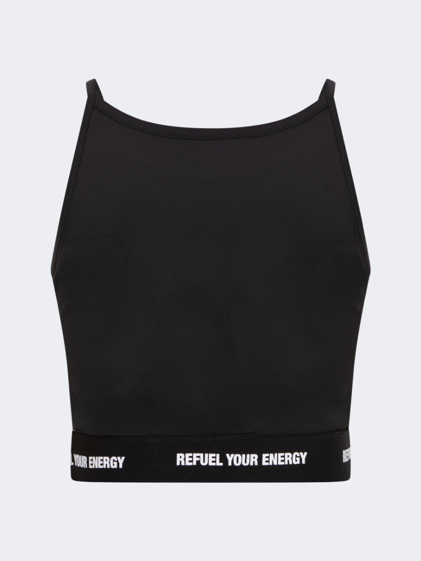 Oil&amp;Gaz Casual Kids-Girls Lifestyle Crop Top Black