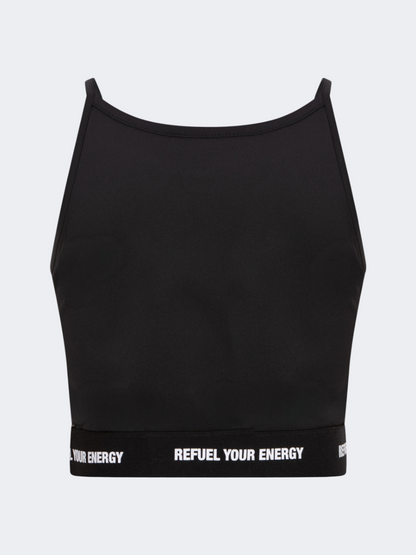 Oil&amp;Gaz Casual Kids-Girls Lifestyle Crop Top Black