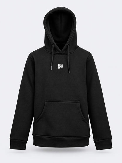 Oil &amp; Gaz Brushed Kids Lifestyle Hoodie Wth Pocket Black
