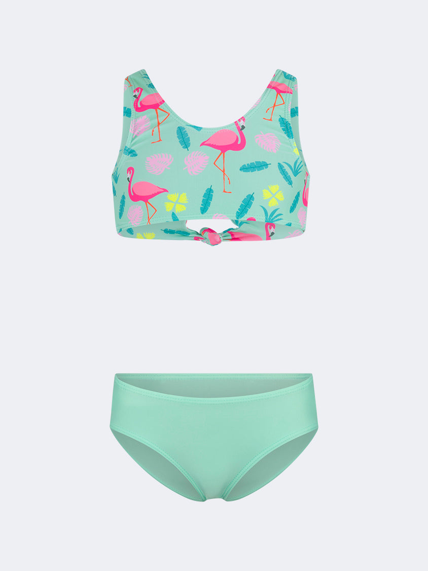 Oil And Gaz Cute Kids-Girls Beach Bikini Set Green