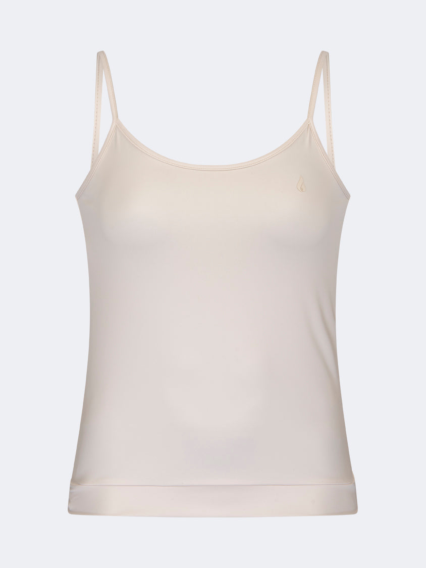 Oil And Gaz Breathable Women Lifestyle Longline Bra Beige