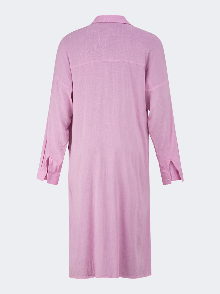 Oil And Gaz Plain Women Lifestyle Dress Pastel Lavender