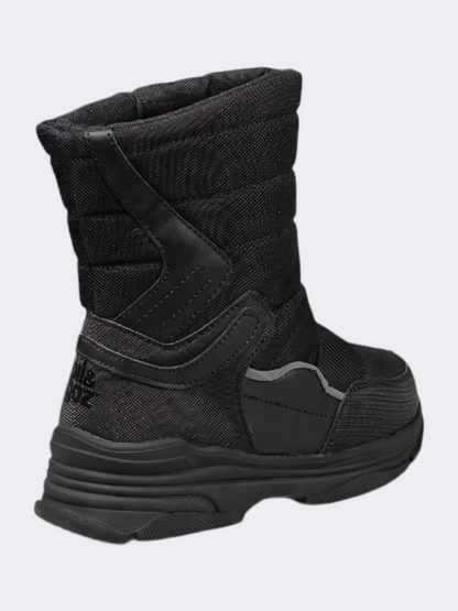 Oil &amp; Gaz After Ski Kids Skiing Boots Front Zip Black