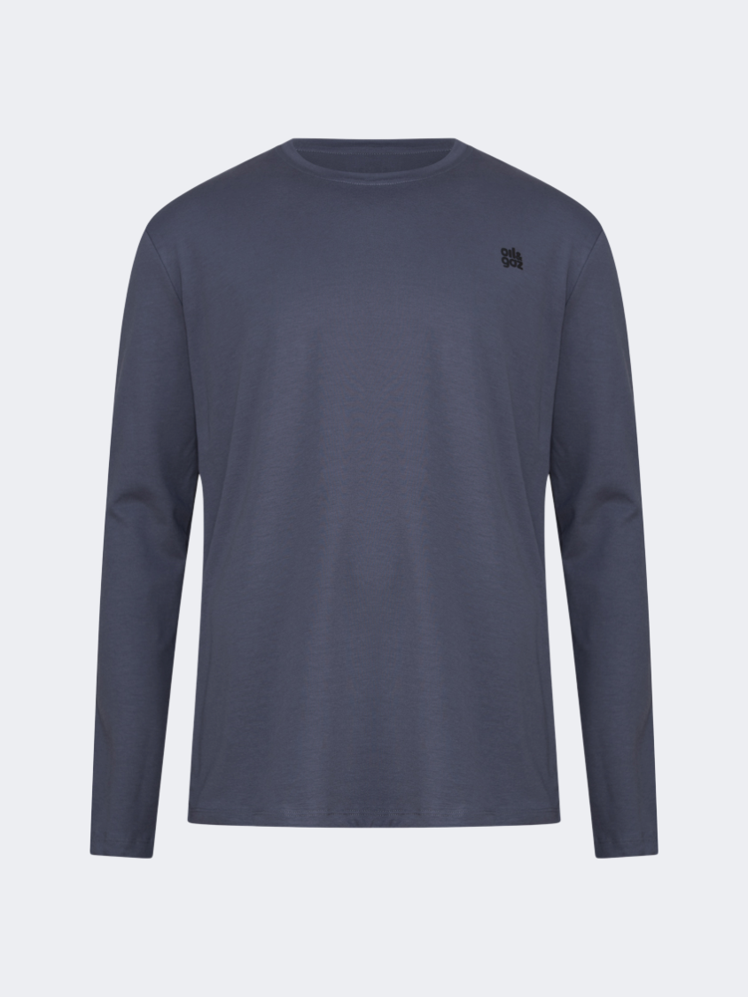 Oil And Gaz Big Size Men Lifestyle Long Sleeve Grey