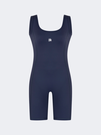 Oil And Gaz Sleeveless Short Women Lifestyle Jumpsuit Navy