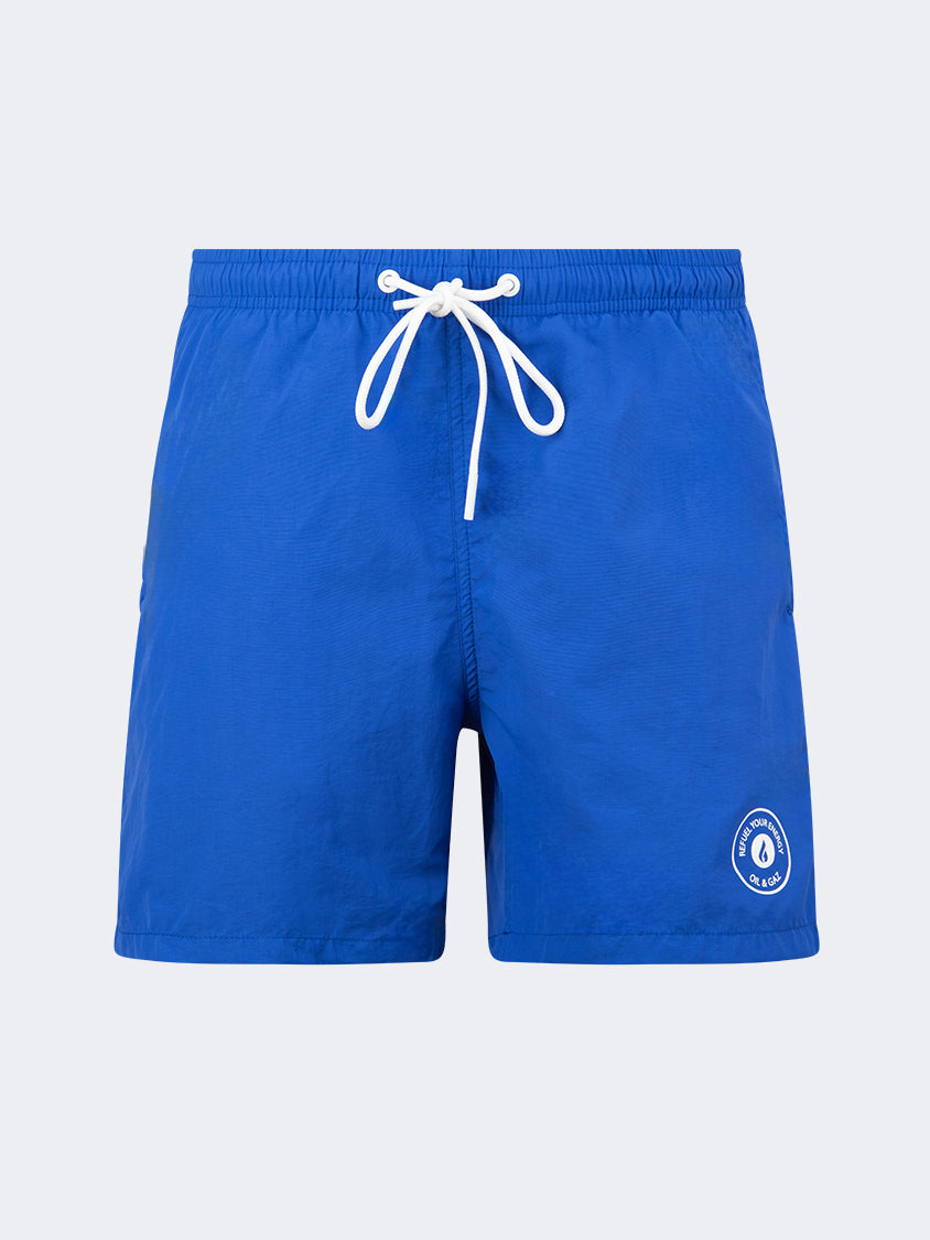 Oil And Gaz Quick Drying Men Swim Short Blue