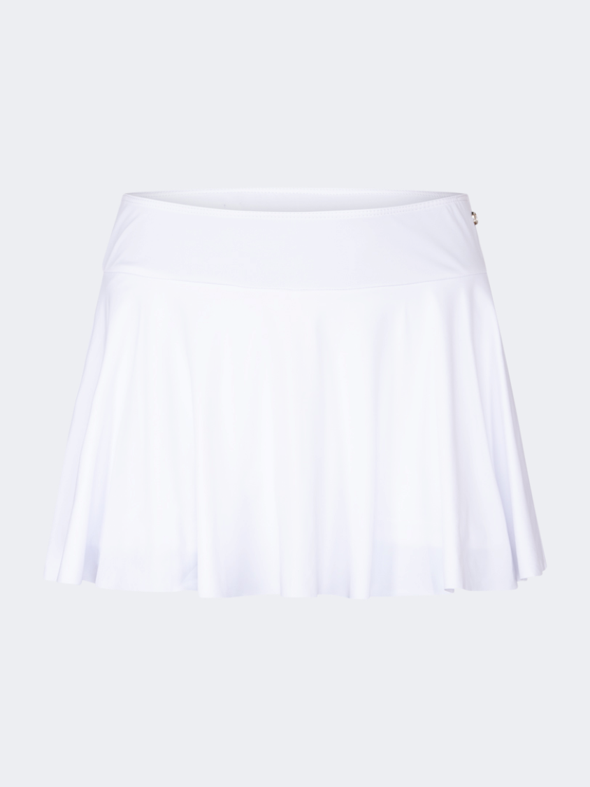 Oil And Gaz Flexible Women Beach Skirt White