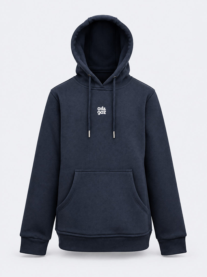 Oil & Gaz Brushed Kids-Girls Lifestyle Hoodie Wth Pocket Navy