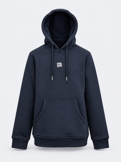 Oil &amp; Gaz Brushed Kids-Girls Lifestyle Hoodie Wth Pocket Navy