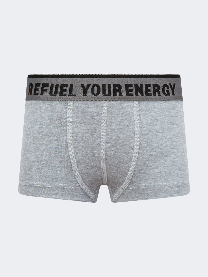 Oil And Gaz Lycra Boys Underwear Grey