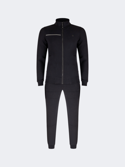 Oil &amp; Gaz Casual Men Lifestyle Full Zip Suit Black/Grey