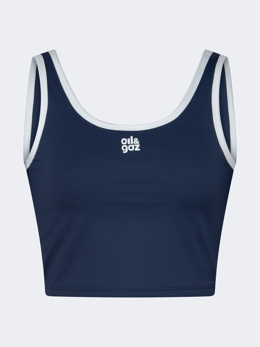 Oil And Gaz Double-Layered Women Lifestyle Bra Navy