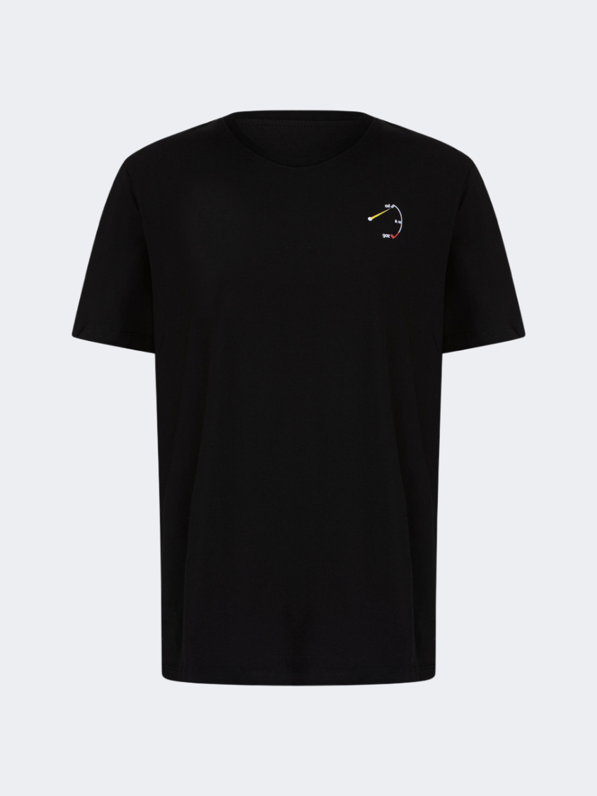 Oil&amp;Gaz Breathable Unisex Lifestyle Graphic T-Shirt Black