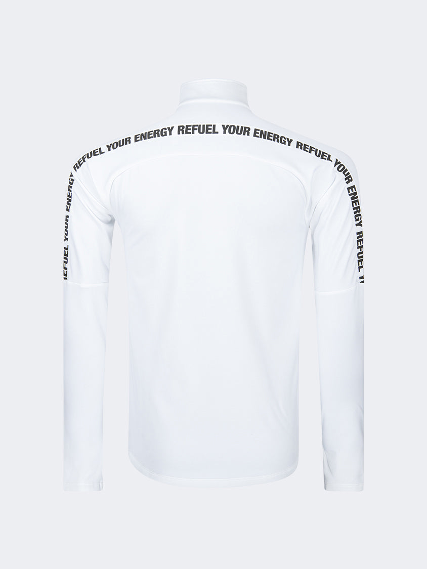 Oil And Gaz Sporty Unisex Fitness Sweatshirt White