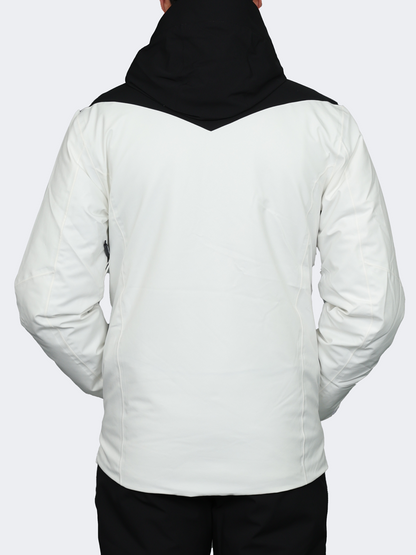 Oil And Gaz Mid Cut With Hood Men Skiing Jacket Black/White