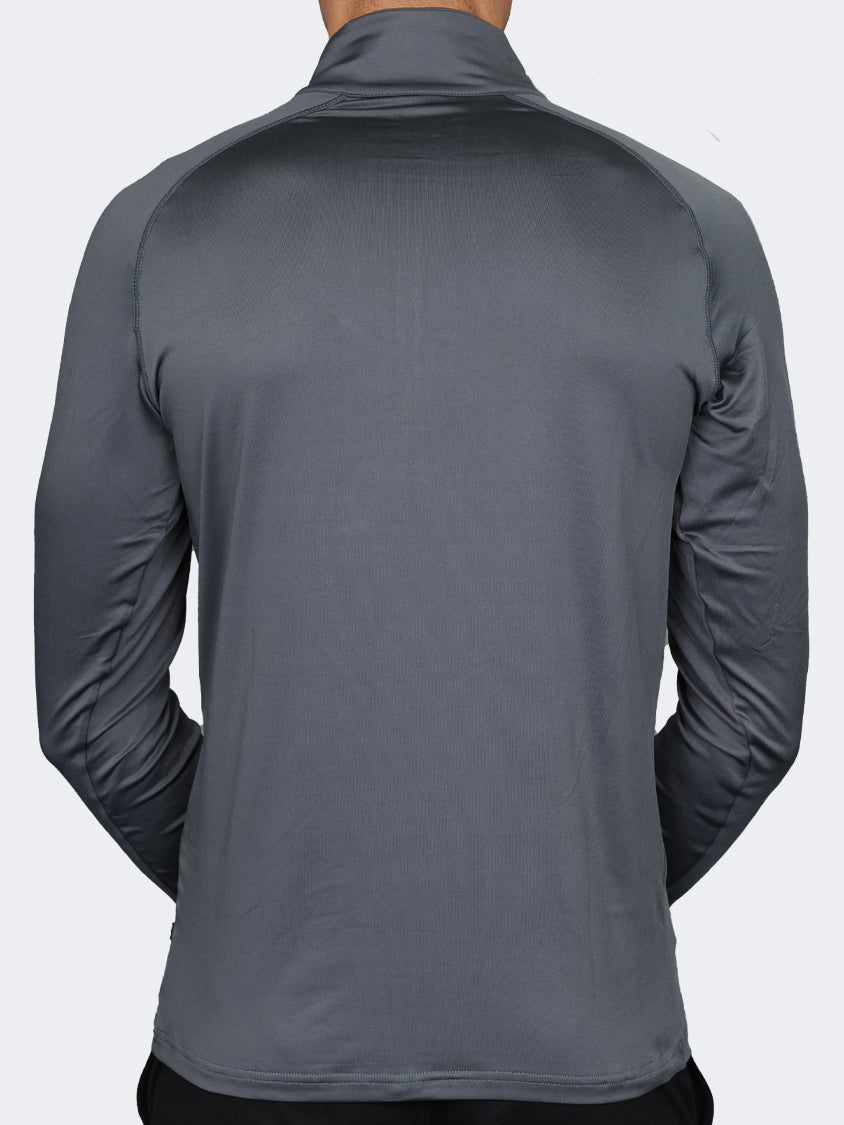 Oil And Gaz Zip Men Fitness Long Sleeve Anthracite