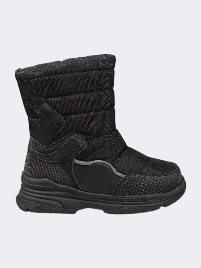 Oil &amp; Gaz After Ski Kids Skiing Boots Front Zip Black