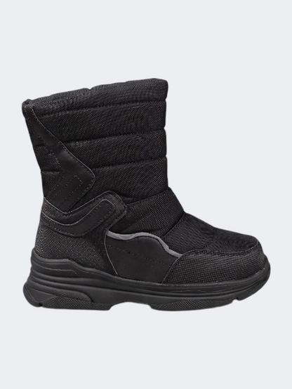 Oil &amp; Gaz After Ski Kids Skiing Boots Front Zip Black