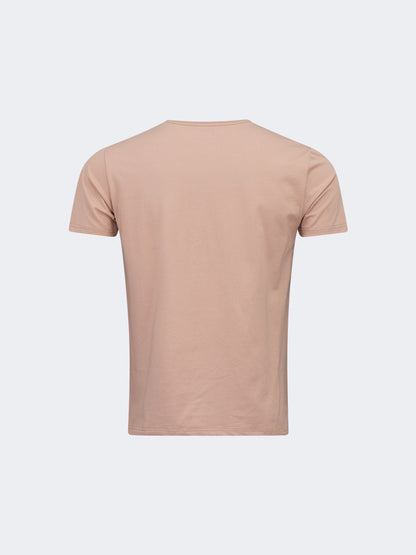 Oil And Gaz Classic Men Lifestyle T-Shirt Beige