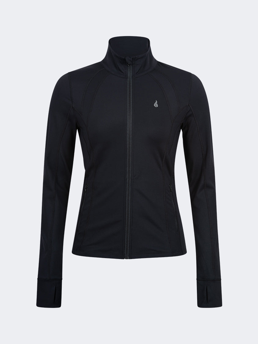 Oil And Gaz Sporty Women Training Long Sleeve Black