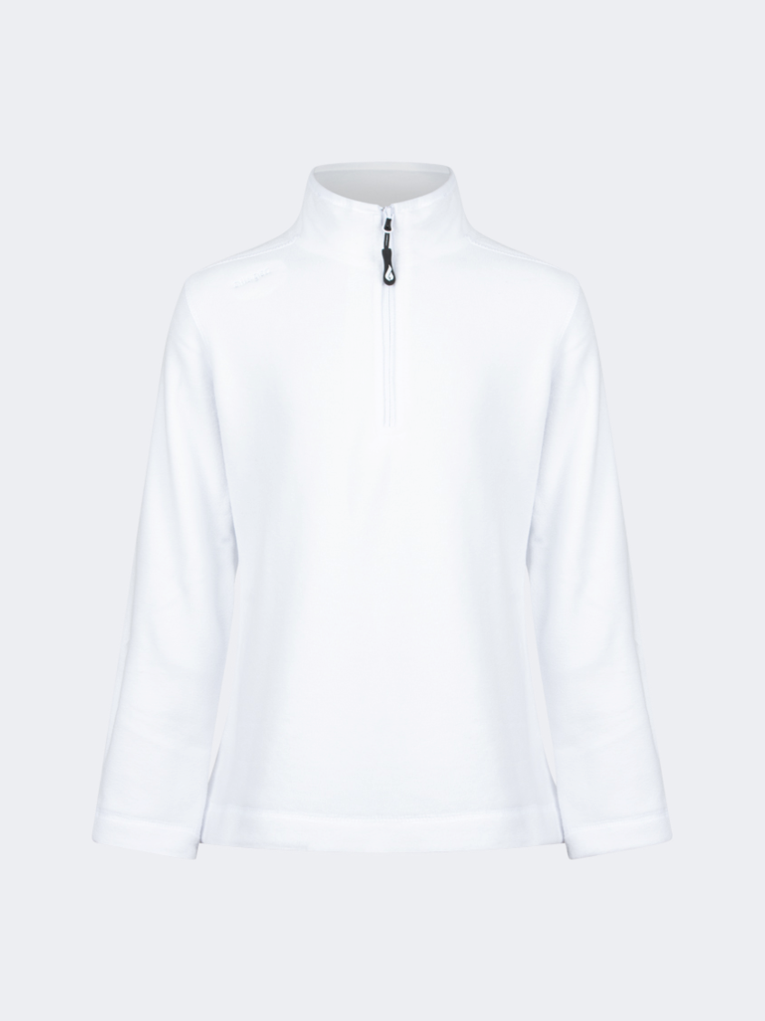 Oil&Gaz Warm Kids-Girls Skiing 1/4 Zip Fleece White