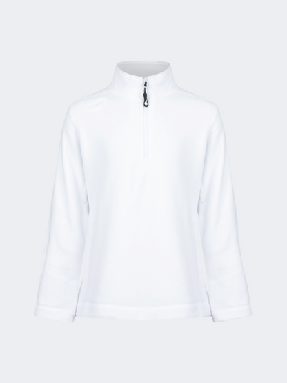 Oil&amp;Gaz Warm Kids-Girls Skiing 1/4 Zip Fleece White