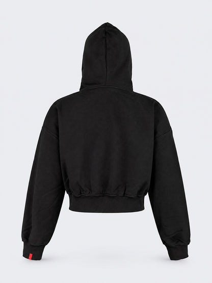 Oil &amp; Gaz Casual Women Lifestyle Full Zip Pullover Hoodie Black