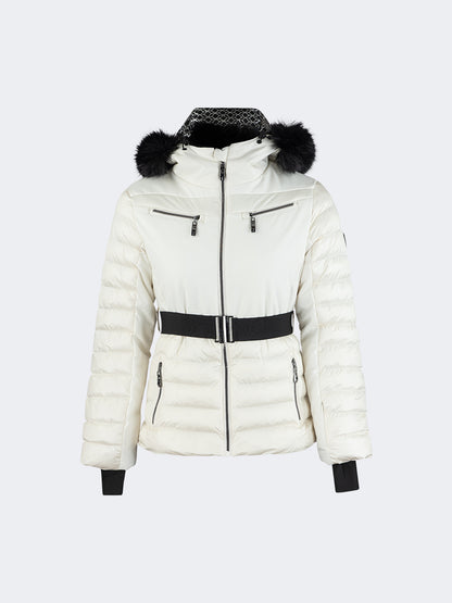 Oil And Gaz Comfortable Women Skiing Jacket White/Gun