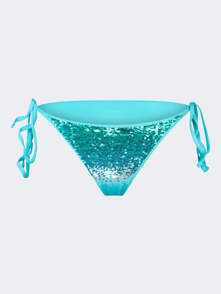 Oil And Gaz Shimmering Women Beach Tie Side Bottom Mint