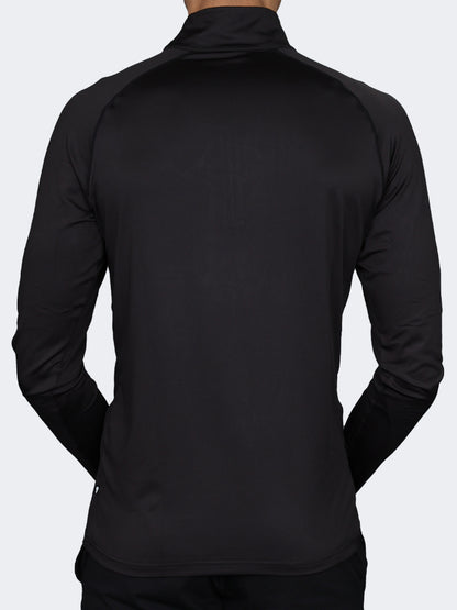 Oil And Gaz Round Neck Men Fitness Long Sleeve Black