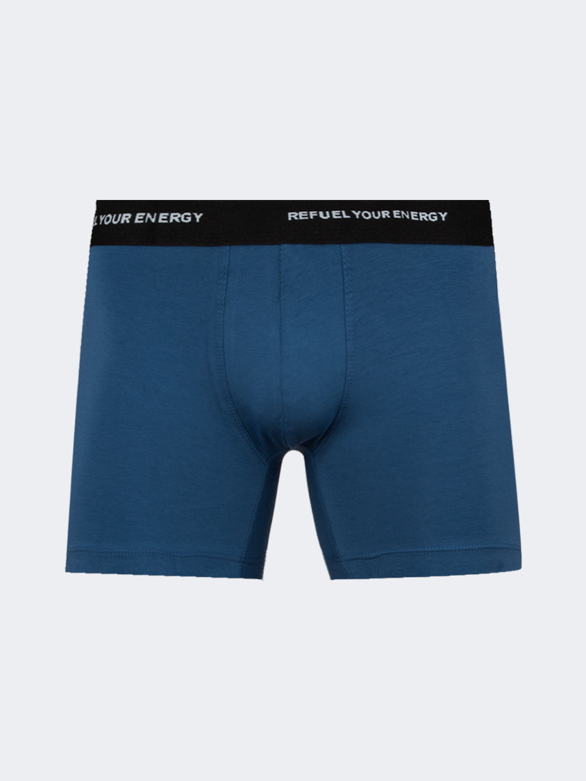Oil And Gaz Cotton Men Underwear Boxer Royal Blue
