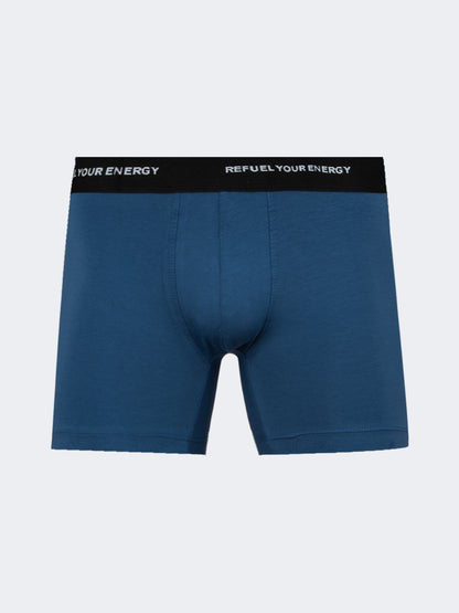 Oil And Gaz Cotton Men Underwear Boxer Royal Blue