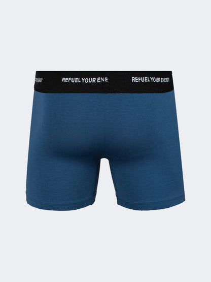 Oil And Gaz Cotton Men Underwear Boxer Royal Blue