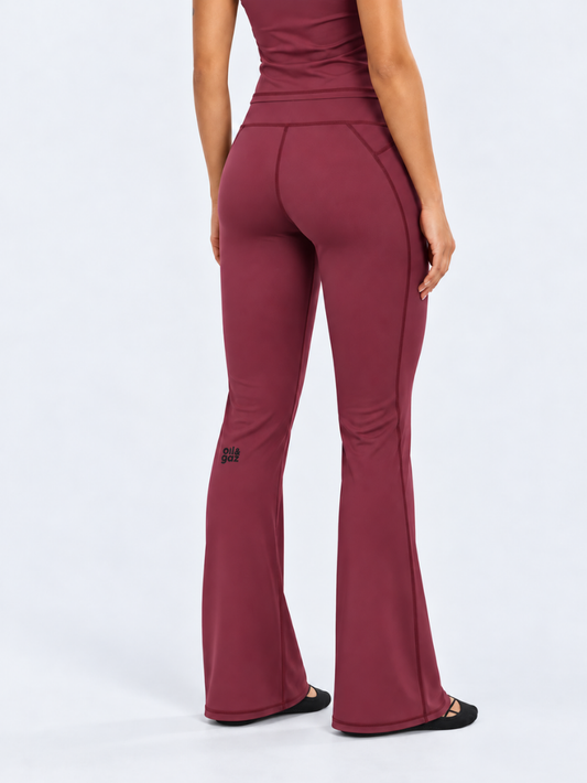 Oil & Gaz Flared Women Lifestyle Tight Burgundy