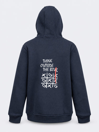 Oil &amp; Gaz Brushed Kids Lifestyle Hoodie Wth Pocket Navy