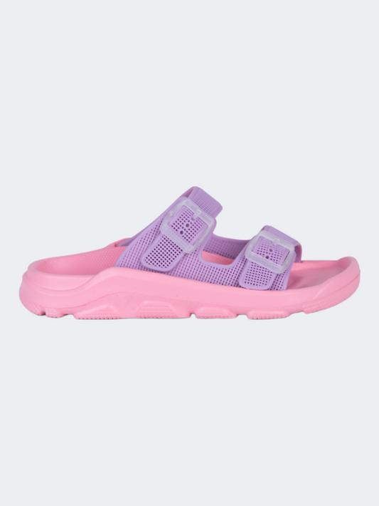 Oil & Gaz Relaxed Kids-Girls Beach Slide Pink/Purple