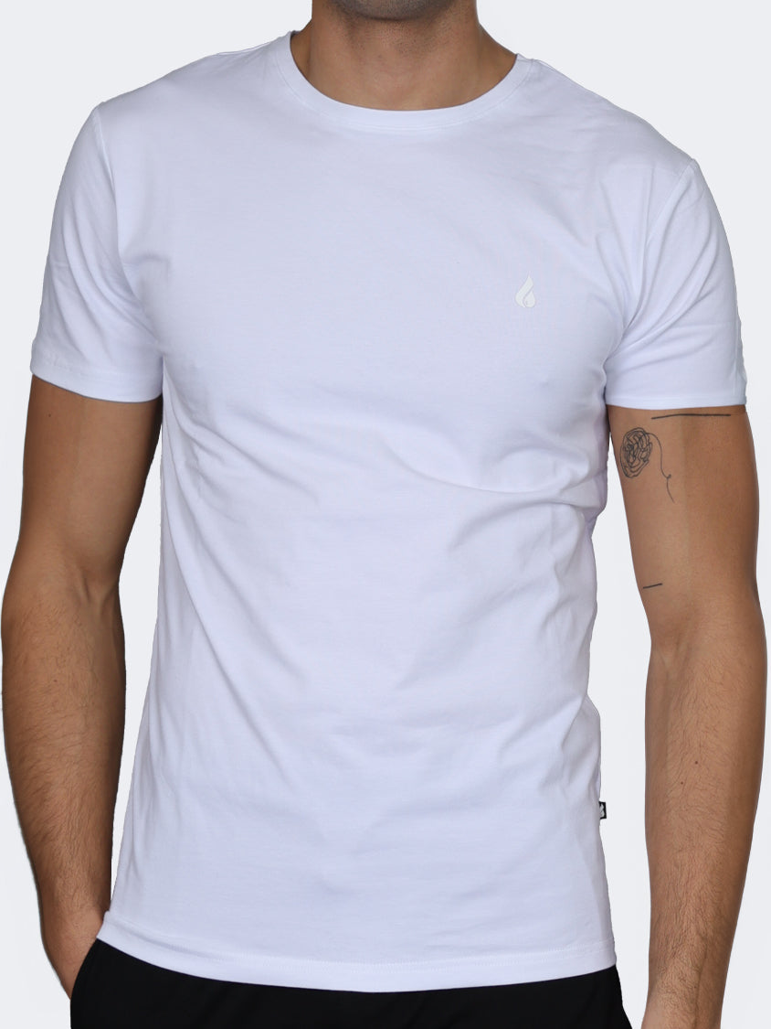 Oil And Gaz Classic Men Lifestyle R-Neck T-Shirt White