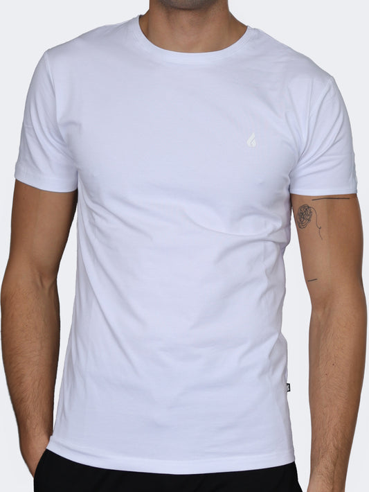 Oil & Gaz Classic Men Lifestyle R-Neck T-Shirt White
