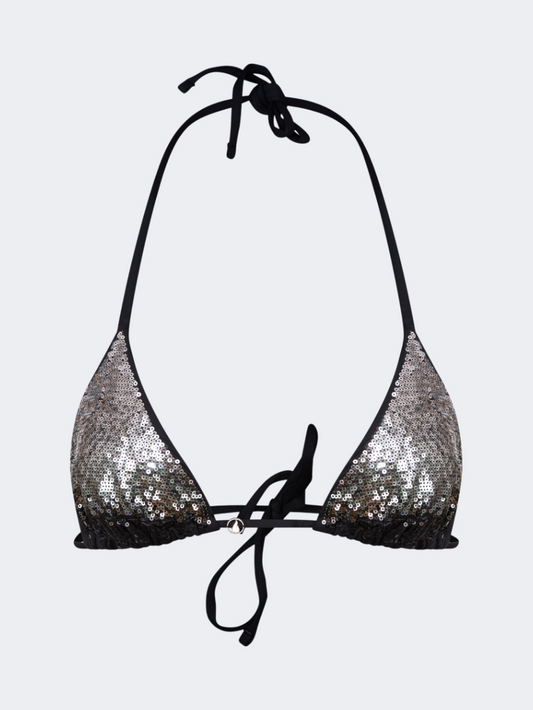 Oil & Gaz Shimmering Women Beach Bra Black
