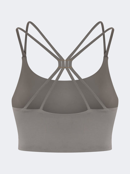 Oil And Gaz Supportive Women Lifestyle  Longline Bra With Bach Khaki