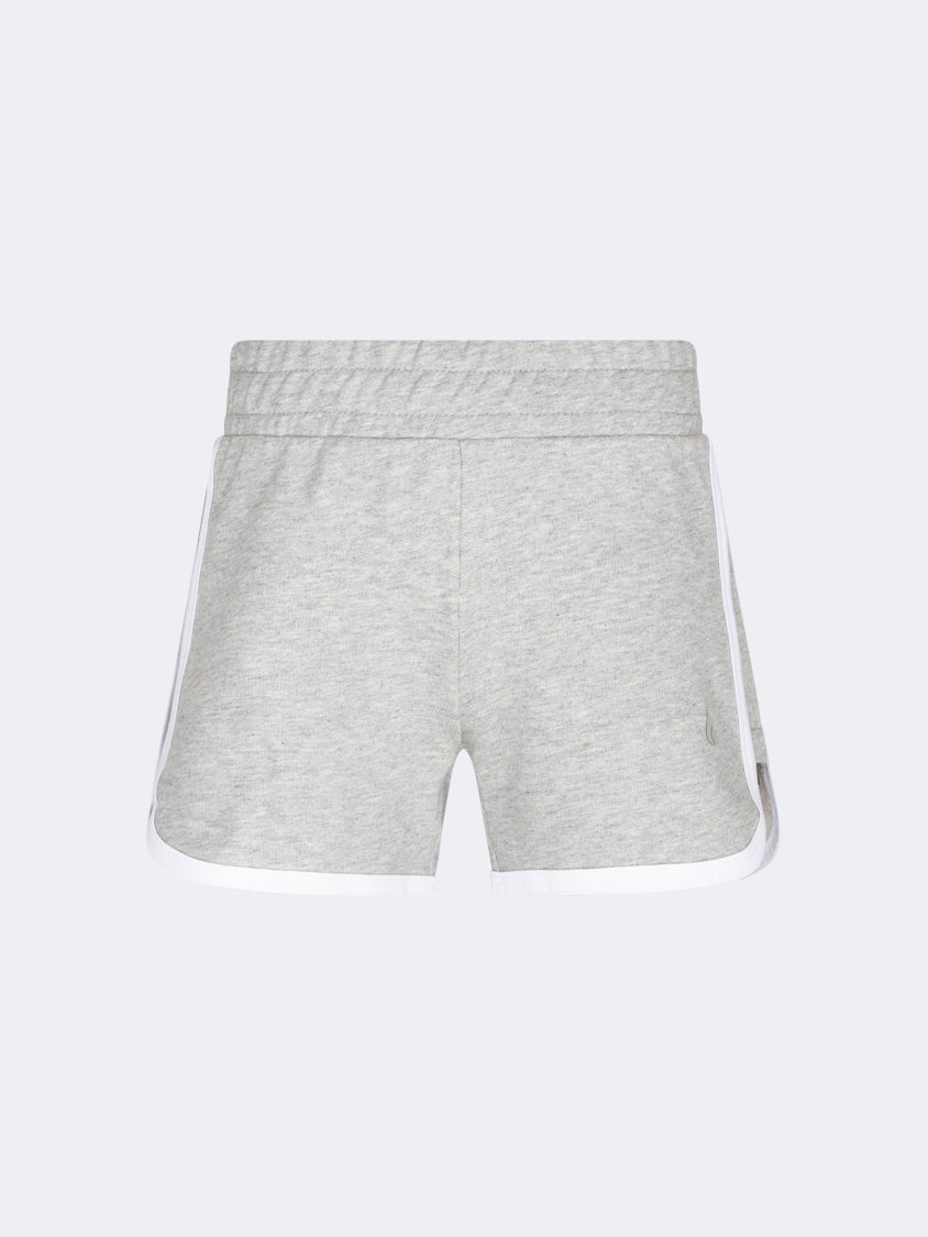 Oil And Gaz Stylish Kids-Girls Short Grey/White