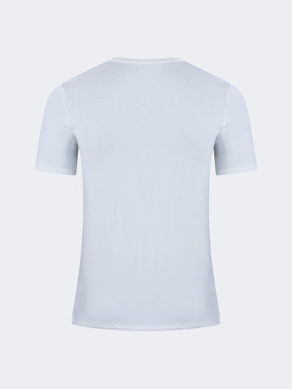 Oil And Gaz Comfortable Men Sportwear T-Shirt R-Neck White