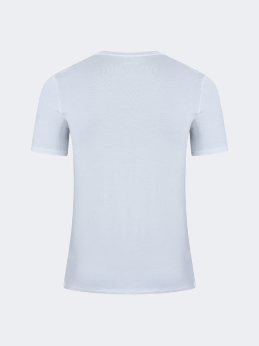 Oil & Gaz Comfortable Men Sportwear T-Shirt R-Neck White