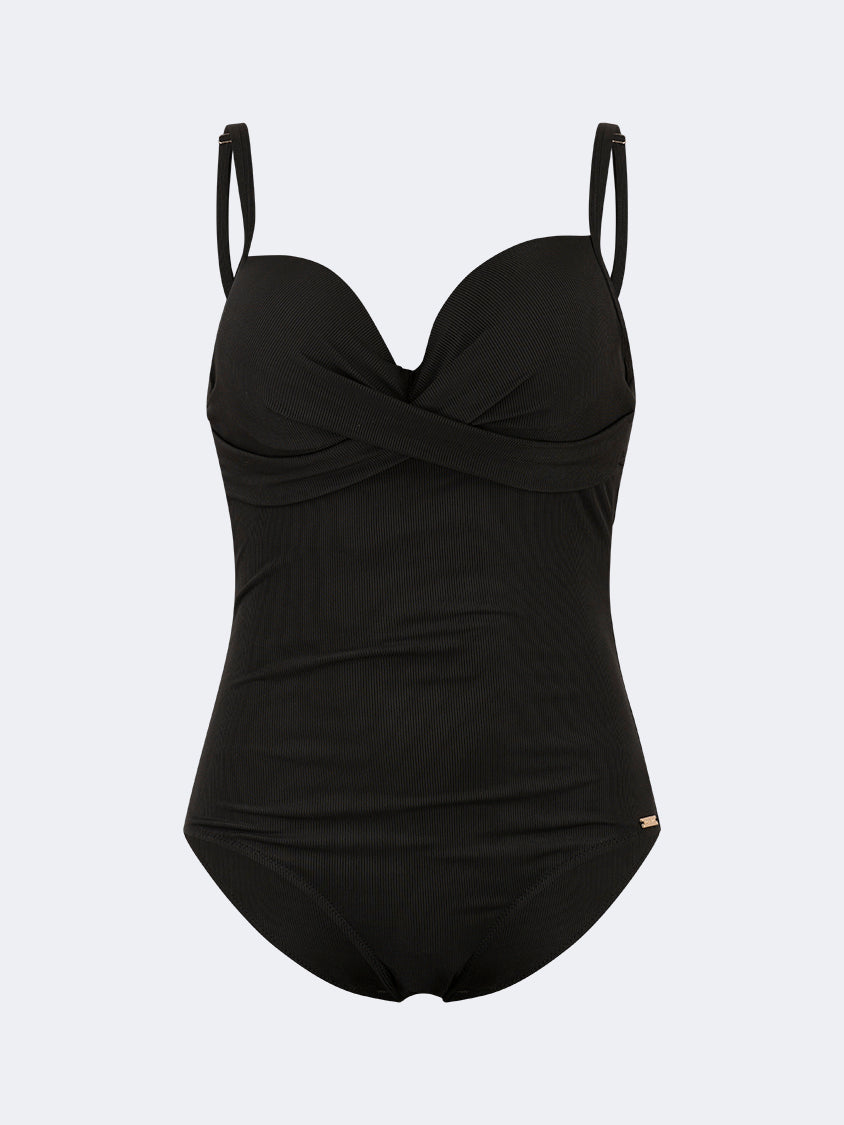 Oil And Gaz Modern Women Beach Over Size Monokini Black