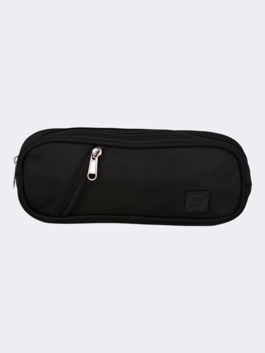Oil &amp; Gaz Duo Zip Unisex Lifestyle Pencil Case Black