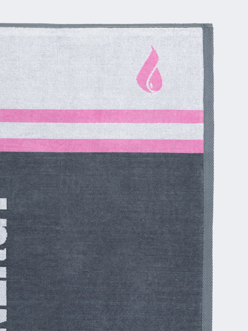 Oil And Gaz Cotton Women Beach Towel Grey/ Pink