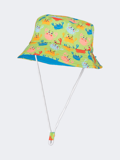 Oil And Gaz Cute Kids Beach Buchet Hat Light Green