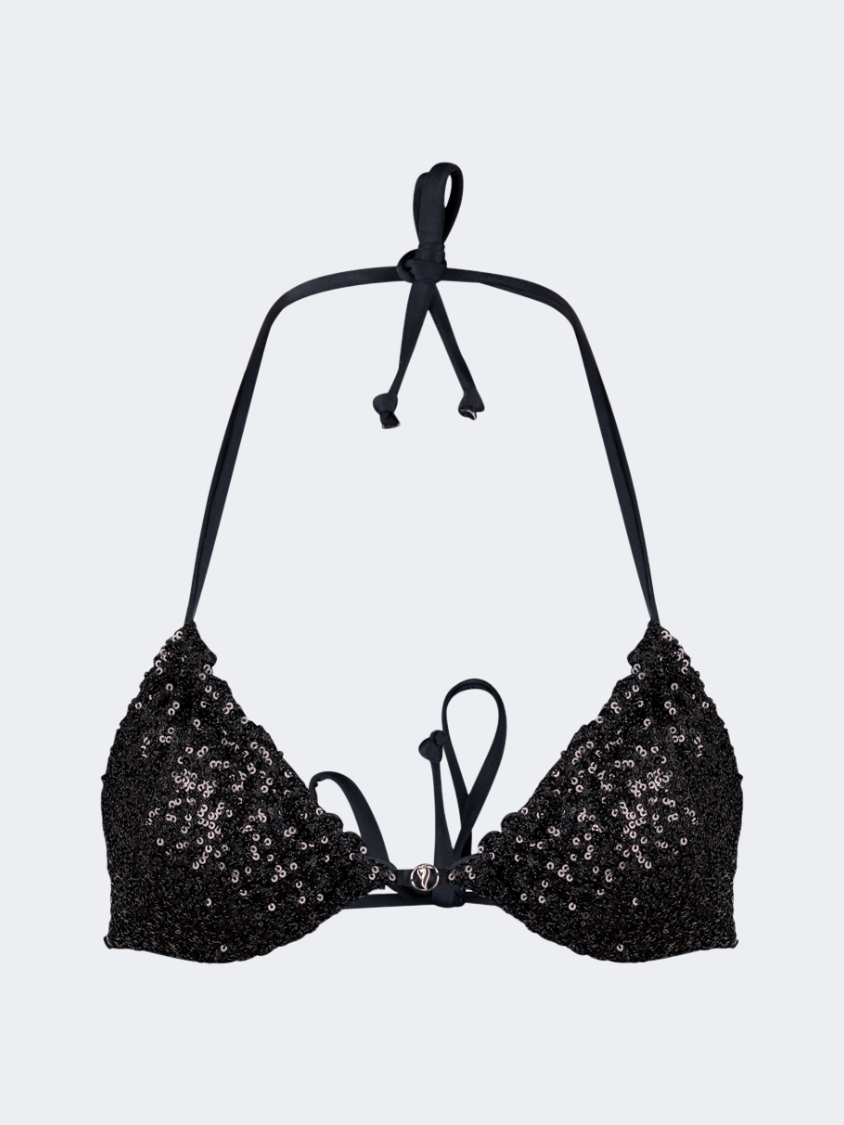 Oil And Gaz Comfortable Women Beach Bra Black