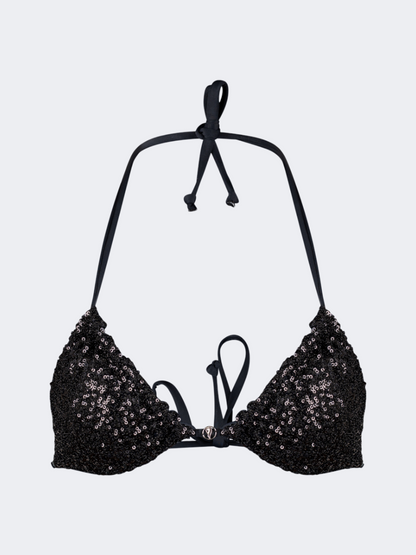 Oil And Gaz Comfortable Women Beach Bra Black
